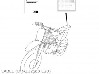 LABEL (DR-Z125L3 E28) - DR-Z125 2013 (L3) USA (E03) DRZ125 DR Z125