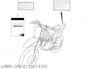 LABEL (DR-Z125L3 E33) - DR-Z125 2013 (L3) USA (E03) DRZ125 DR Z125