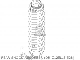 REAR SHOCK ABSORBER (DR-Z125LL3 E28) - DR-Z125 2013 (L3) USA (E03) DRZ125 DR Z125