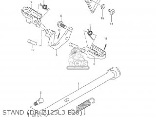 STAND (DR-Z125L3 E28) - DR-Z125 2013 (L3) USA (E03) DRZ125 DR Z125