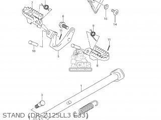STAND (DR-Z125LL3 E33) - DR-Z125 2013 (L3) USA (E03) DRZ125 DR Z125