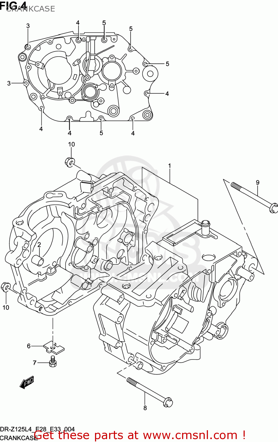 CRANKCASE DR-Z125 2014 (L4) USA (E03) DRZ125 DR Z125