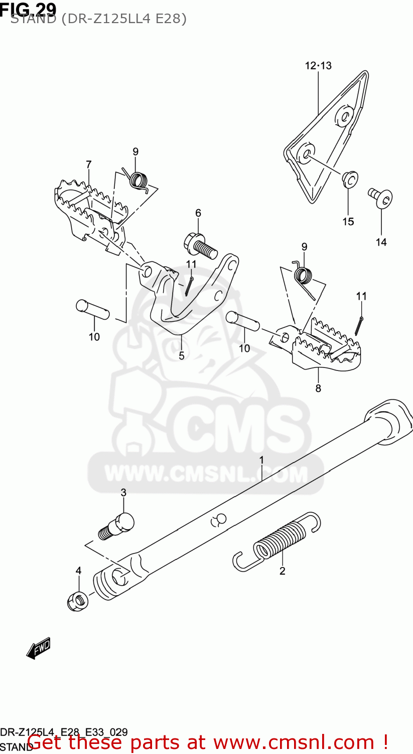 STAND (DR-Z125LL4 E28) DR-Z125 2014 (L4) USA (E03) DRZ125 DR Z125