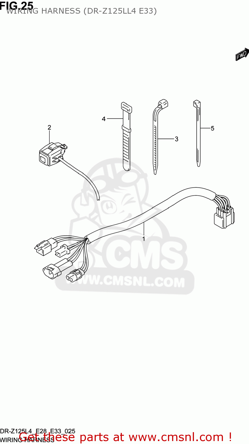 WIRING HARNESS (DR-Z125LL4 E33) DR-Z125 2014 (L4) USA (E03) DRZ125 DR Z125