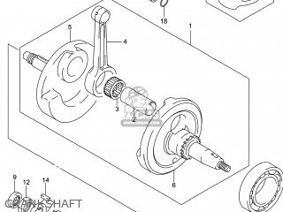 CRANKSHAFT - DR-Z125 2014 (L4) USA (E03) DRZ125 DR Z125