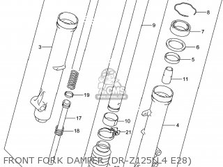 FRONT FORK DAMPER (DR-Z125LL4 E28) - DR-Z125 2014 (L4) USA (E03) DRZ125 DR Z125
