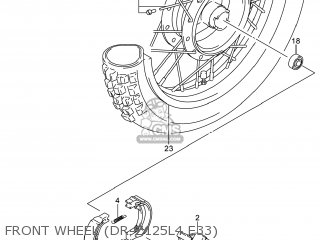 FRONT WHEEL (DR-Z125L4 E33) - DR-Z125 2014 (L4) USA (E03) DRZ125 DR Z125
