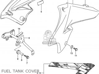 FUEL TANK COVER - DR-Z125 2014 (L4) USA (E03) DRZ125 DR Z125