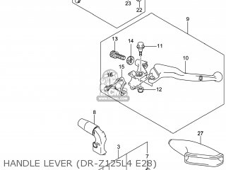 HANDLE LEVER (DR-Z125L4 E28) - DR-Z125 2014 (L4) USA (E03) DRZ125 DR Z125