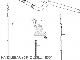 HANDLEBAR (DR-Z125LL4 E33) - DR-Z125 2014 (L4) USA (E03) DRZ125 DR Z125