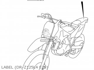 LABEL (DR-Z125L4 E28) - DR-Z125 2014 (L4) USA (E03) DRZ125 DR Z125