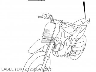 LABEL (DR-Z125LL4 E28) - DR-Z125 2014 (L4) USA (E03) DRZ125 DR Z125