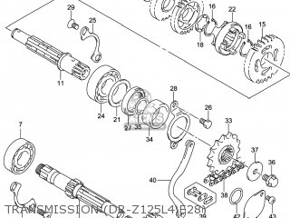TRANSMISSION (DR-Z125L4 E28) - DR-Z125 2014 (L4) USA (E03) DRZ125 DR Z125