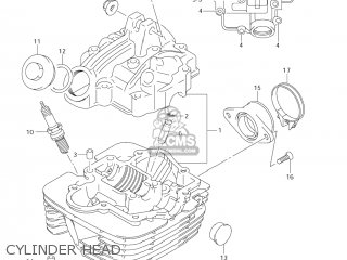 CYLINDER HEAD - DR-Z125L 2003 (K3) USA (E03) DRZ125L DR Z125L