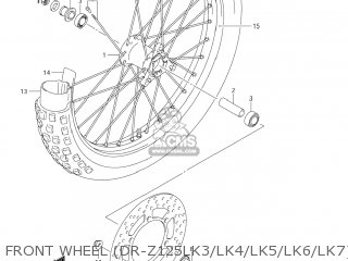 FRONT WHEEL (DR-Z125LK3/LK4/LK5/LK6/LK7) - DR-Z125L 2003 (K3) USA (E03) DRZ125L DR Z125L
