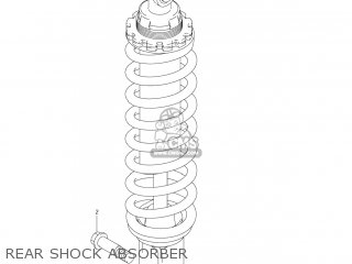 REAR SHOCK ABSORBER - DR-Z125L 2003 (K3) USA (E03) DRZ125L DR Z125L