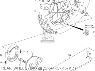 REAR WHEEL (DR-Z125K4/K5/K6/K7) - DR-Z125L 2003 (K3) USA (E03) DRZ125L DR Z125L