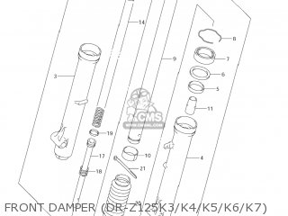FRONT DAMPER (DR-Z125K3/K4/K5/K6/K7) - DR-Z125L 2005 (K5) USA (E03) DRZ125L DR Z125L