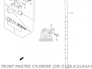 FRONT MASTER CYLINDER (DR-Z125LK3/LK4/LK5/LK6/LK7) - DR-Z125L 2006 (K6) USA (E03) DRZ125L DR Z125L