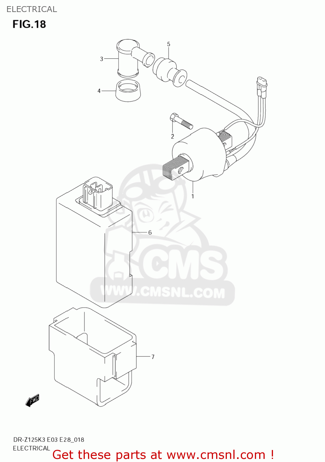 ELECTRICAL DR-Z125L 2007 (K7) USA (E03) DRZ125L DR Z125L