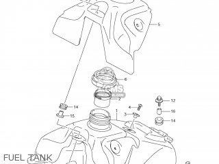 FUEL TANK - DR-Z125L 2008 (K8) USA (E03) DRZ125L DR Z125L