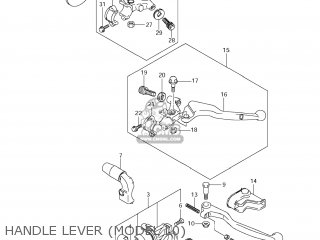 HANDLE LEVER (MODEL L0) - DR-Z125L 2008 (K8) USA (E03) DRZ125L DR Z125L