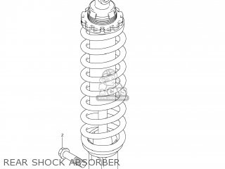 REAR SHOCK ABSORBER - DR-Z125L 2008 (K8) USA (E03) DRZ125L DR Z125L