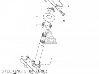 STEERING STEM (E28) - DR-Z125L 2008 (K8) USA (E03) DRZ125L DR Z125L
