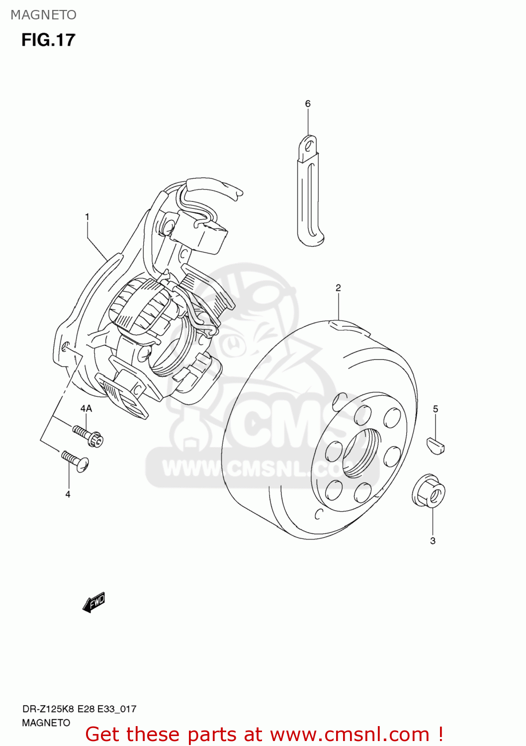 MAGNETO DR-Z125L 2009 (K9) USA (E03) DRZ125L DR Z125L