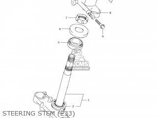 STEERING STEM (E33) - DR-Z125L 2009 (K9) USA (E03) DRZ125L DR Z125L