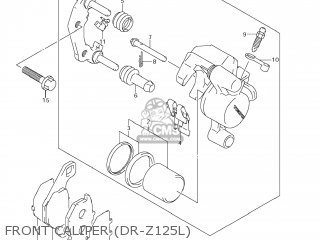 FRONT CALIPER (DR-Z125L) - DR-Z125L 2010 (L0) USA (E03) DRZ125L DR Z125L