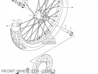 FRONT WHEEL (DR-Z125L) - DR-Z125L 2010 (L0) USA (E03) DRZ125L DR Z125L