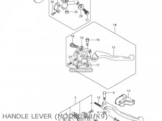 HANDLE LEVER (MODEL K8/K9) - DR-Z125L 2010 (L0) USA (E03) DRZ125L DR Z125L