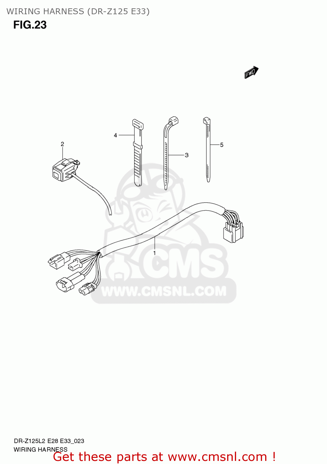 WIRING HARNESS (DR-Z125 E33) DR-Z125L 2012 (L2) USA (E03) DRZ125L DR Z125L