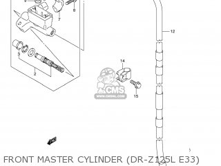 FRONT MASTER CYLINDER (DR-Z125L E33) - DR-Z125L 2012 (L2) USA (E03) DRZ125L DR Z125L