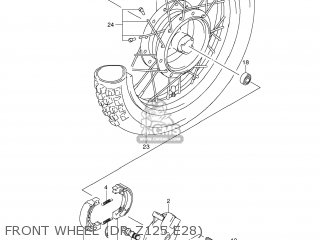 FRONT WHEEL (DR-Z125 E28) - DR-Z125L 2012 (L2) USA (E03) DRZ125L DR Z125L