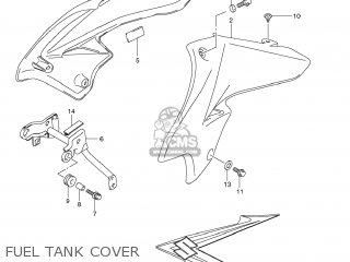 FUEL TANK COVER - DR-Z125L 2012 (L2) USA (E03) DRZ125L DR Z125L