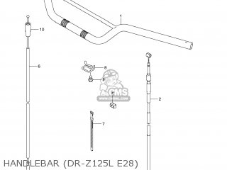 HANDLEBAR (DR-Z125L E28) - DR-Z125L 2012 (L2) USA (E03) DRZ125L DR Z125L