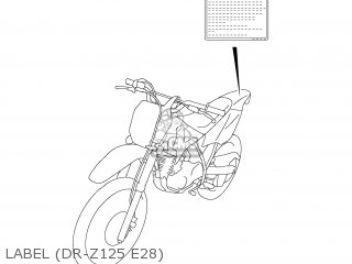 LABEL (DR-Z125 E28) - DR-Z125L 2012 (L2) USA (E03) DRZ125L DR Z125L