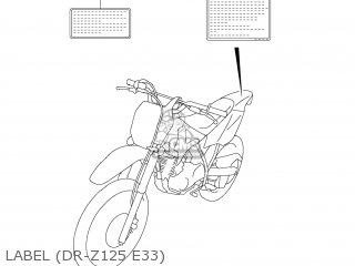 LABEL (DR-Z125 E33) - DR-Z125L 2012 (L2) USA (E03) DRZ125L DR Z125L