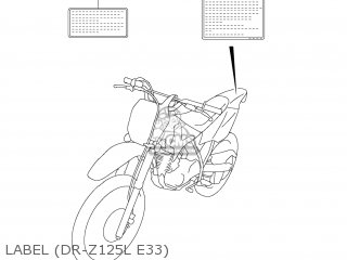 LABEL (DR-Z125L E33) - DR-Z125L 2012 (L2) USA (E03) DRZ125L DR Z125L