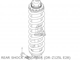 REAR SHOCK ABSORBER (DR-Z125L E28) - DR-Z125L 2012 (L2) USA (E03) DRZ125L DR Z125L