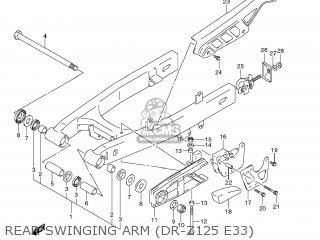 REAR SWINGING ARM (DR-Z125 E33) - DR-Z125L 2012 (L2) USA (E03) DRZ125L DR Z125L