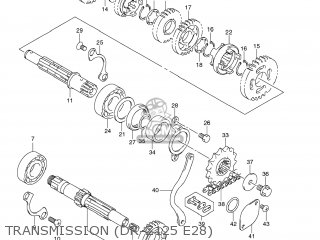 TRANSMISSION (DR-Z125 E28) - DR-Z125L 2012 (L2) USA (E03) DRZ125L DR Z125L
