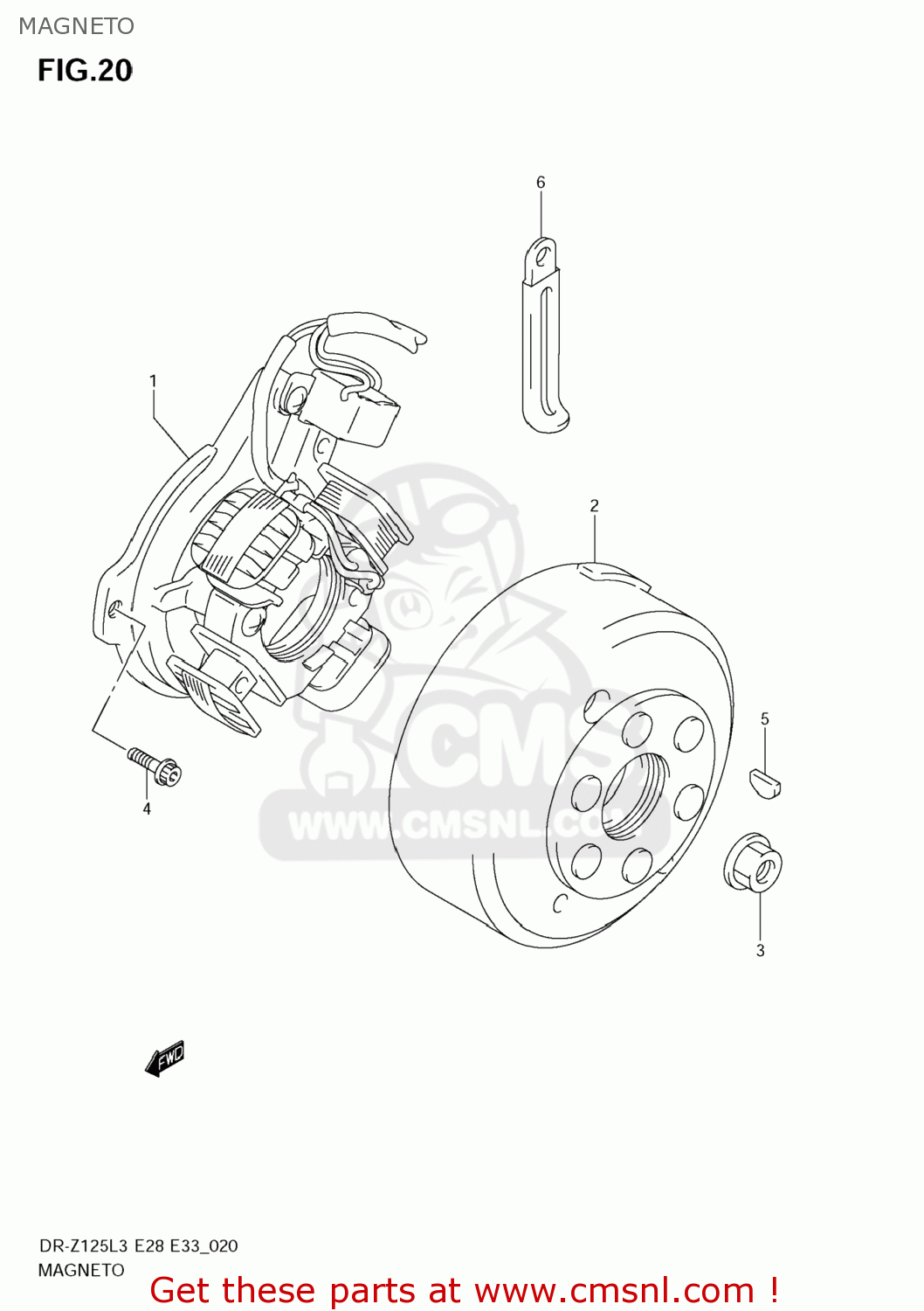 MAGNETO DR-Z125L 2013 (L3) USA (E03) DRZ125L DR Z125L