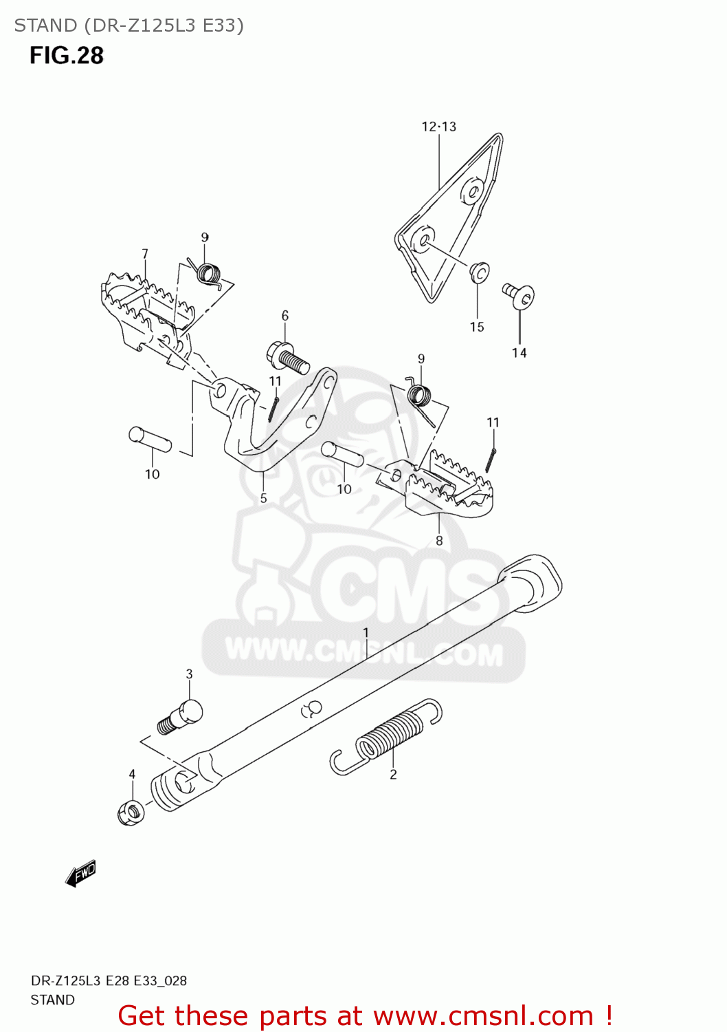 STAND (DR-Z125L3 E33) DR-Z125L 2013 (L3) USA (E03) DRZ125L DR Z125L