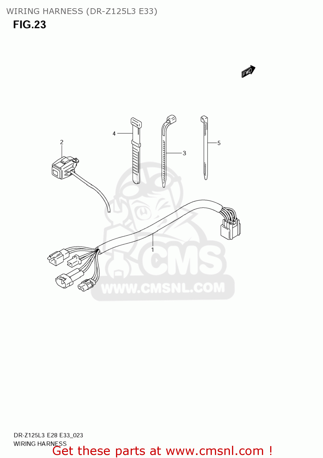 WIRING HARNESS (DR-Z125L3 E33) DR-Z125L 2013 (L3) USA (E03) DRZ125L DR Z125L