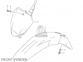 FRONT FENDER - DR-Z125L 2013 (L3) USA (E03) DRZ125L DR Z125L