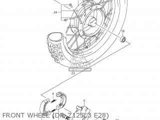 FRONT WHEEL (DR-Z125L3 E28) - DR-Z125L 2013 (L3) USA (E03) DRZ125L DR Z125L