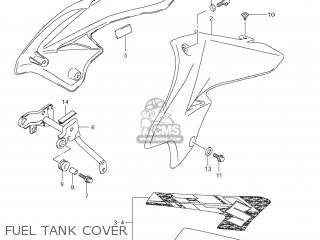 FUEL TANK COVER - DR-Z125L 2013 (L3) USA (E03) DRZ125L DR Z125L